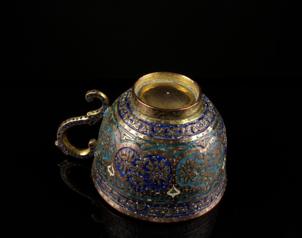 A 19th C. Kashmiri Enamelled Gilt Copper Cup. 486152 www