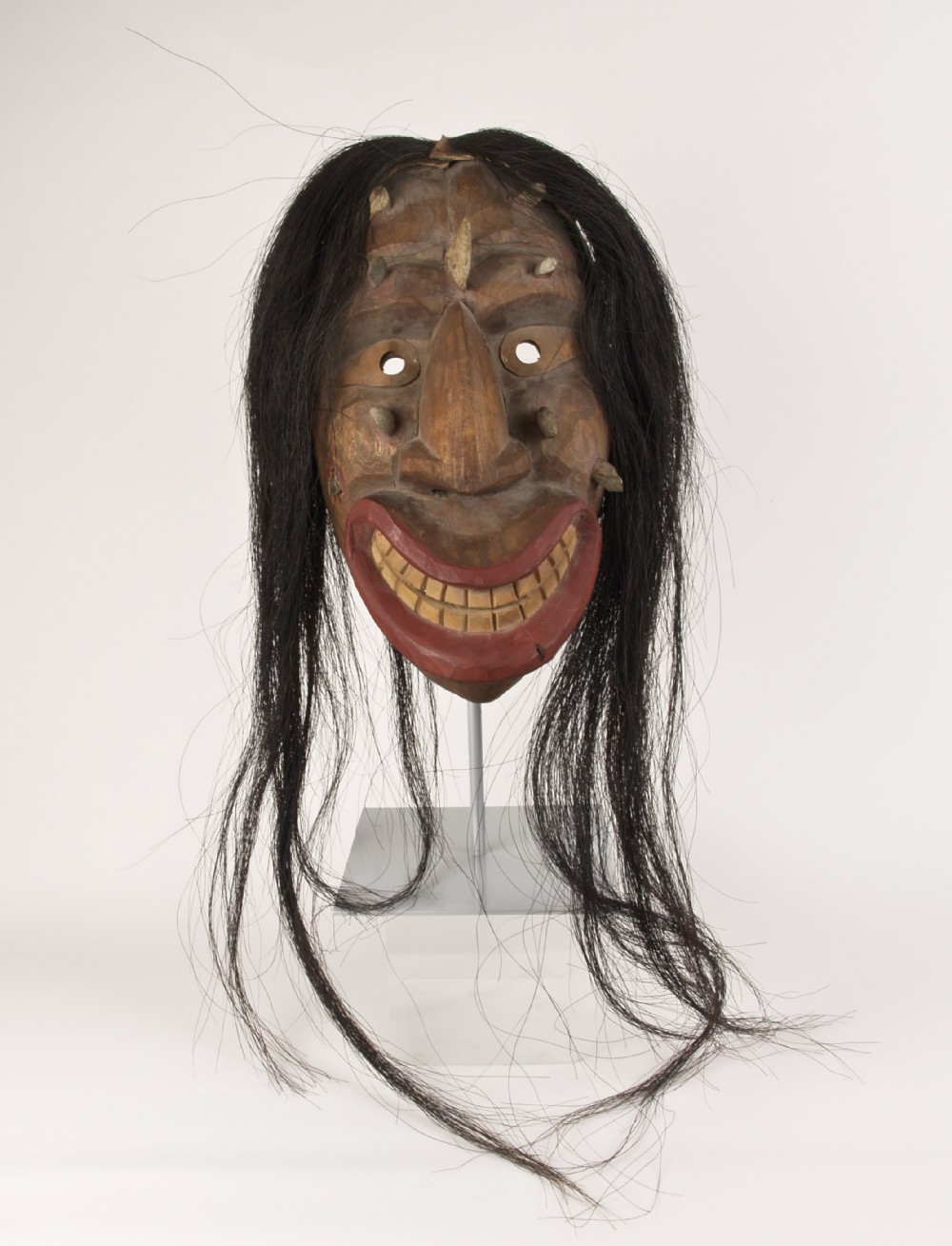 an original carved wood stone giant mask iroquois people cayuga by hadaje'grenta c 1958