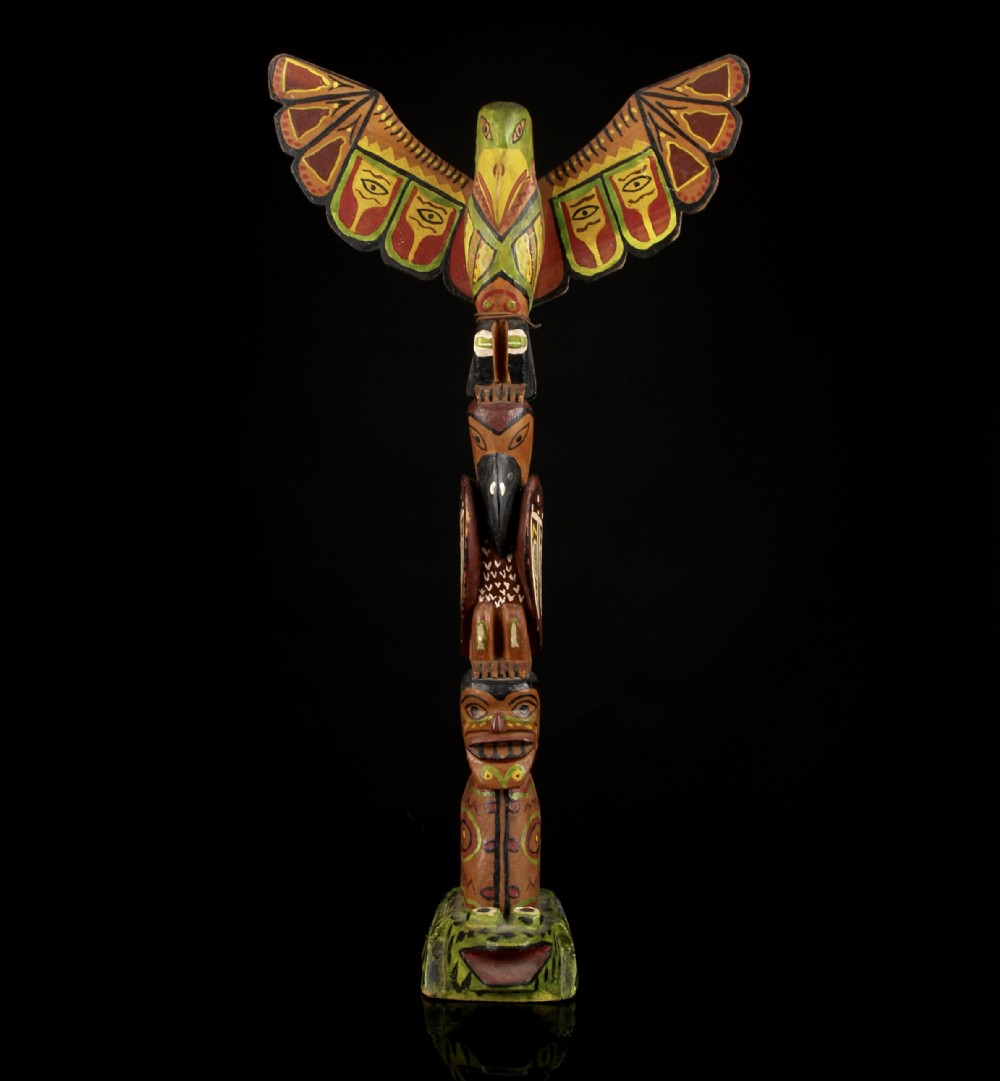 a signed dedicated cedarwood totem pole capilano people squamish nation xwemelch'stn mid 20th century