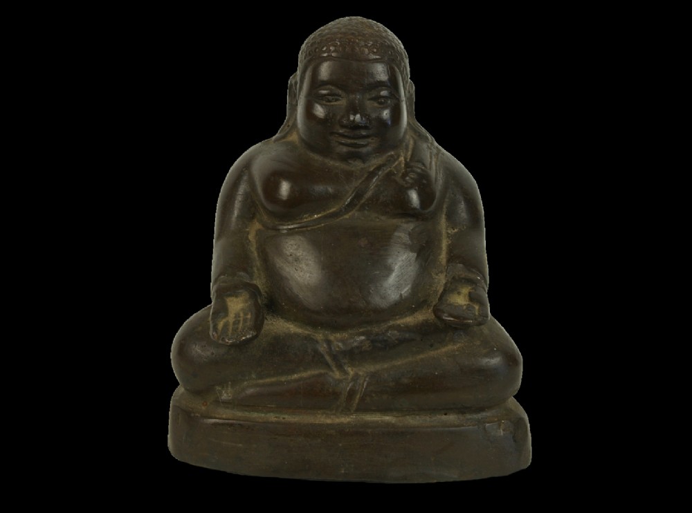 a thai bronze figure of the buddhist monk phra sangkajai phra sangkachai circa 1900