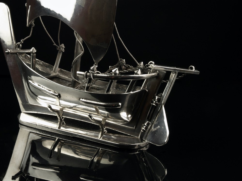 Silver Dhow A Fine Sterling Silver Model Arab Dhow & Stand: 'cheeky Jewellers ...