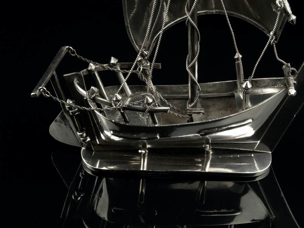 Silver Dhow A Fine Sterling Silver Model Arab Dhow & Stand: 'cheeky Jewellers ...