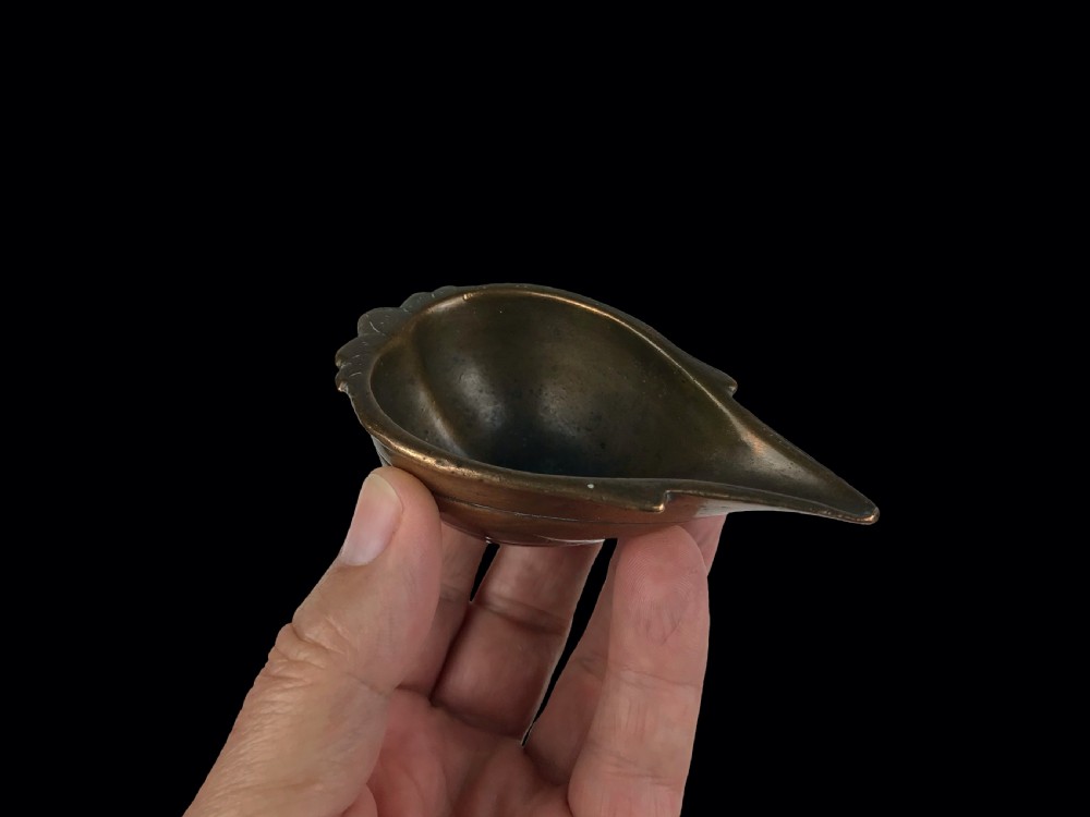 a cast bronze 'puja' ritual libation cup hindu india 18th century