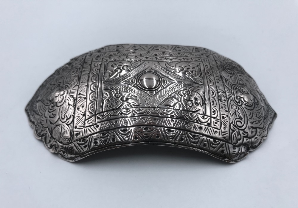 a malay negri sembilan silver buckle late 19th century