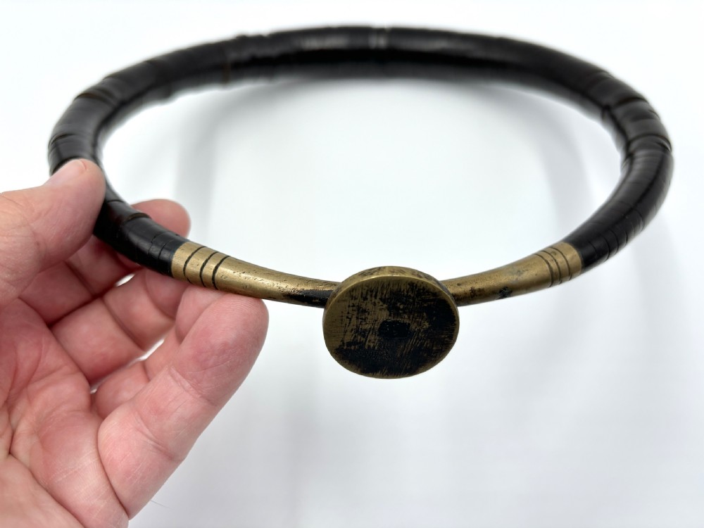 an indonesian 'kalabubu' prestige neck ring nias people early 20th century