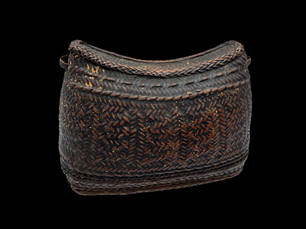 an unusual southeast asian headrest pillow form betel box borneo early 20th century