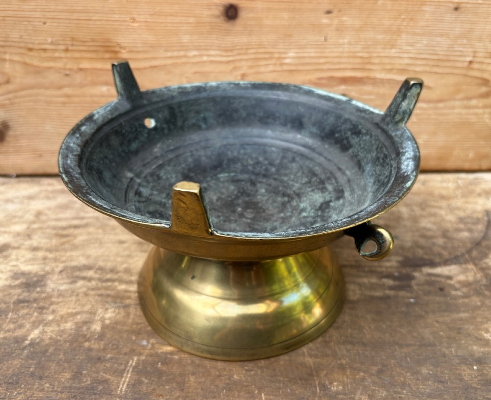 a rare english tudor period cast copper alloy chafing dish brazier circa 15th 16th century