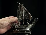 Silver Dhow A Fine Sterling Silver Model Arab Dhow & Stand: 'cheeky Jewellers ...